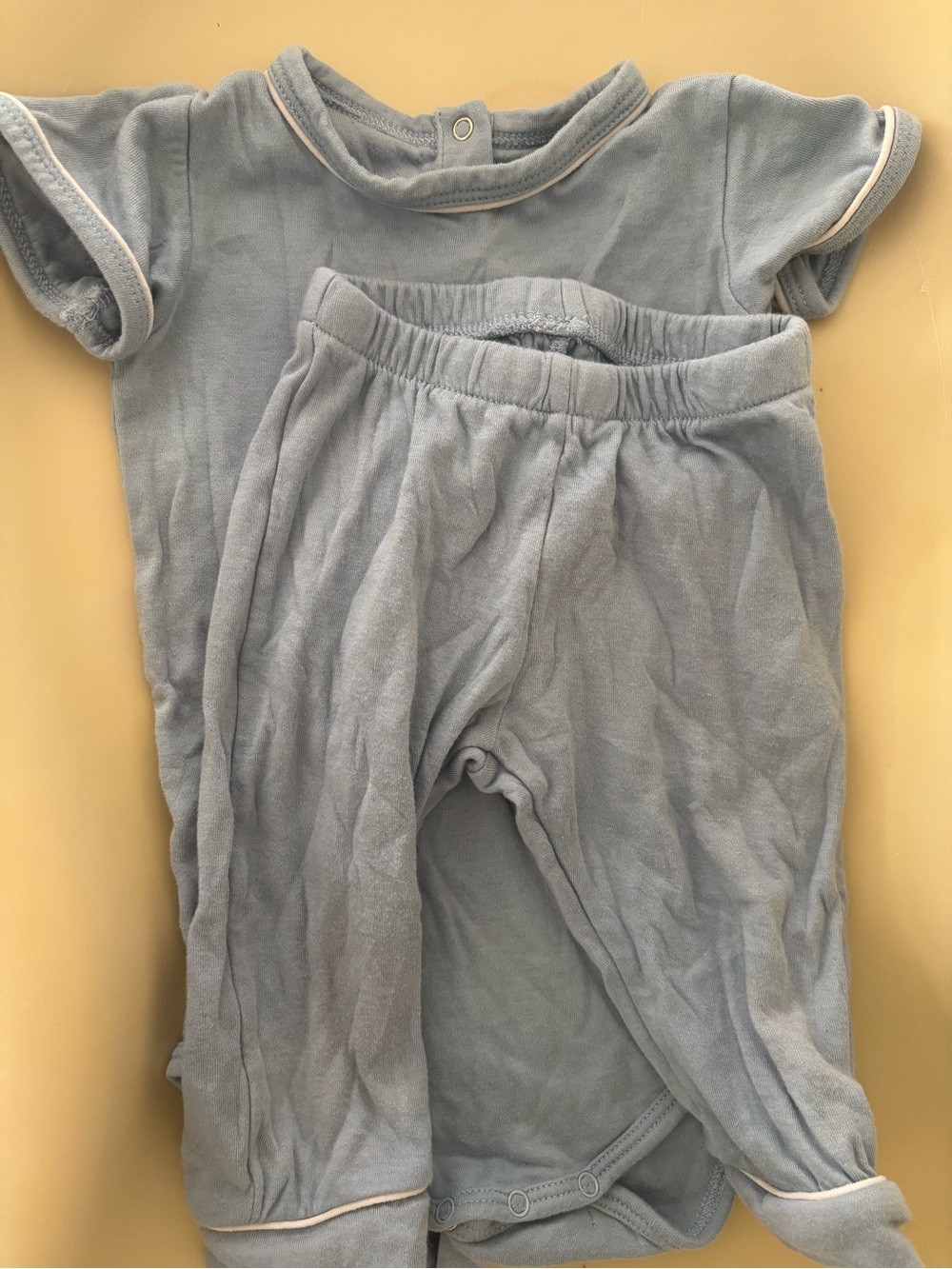 Oso & Me LOT Andy Baby Leggings and Willie One Piece - 12m - Dusty Blue